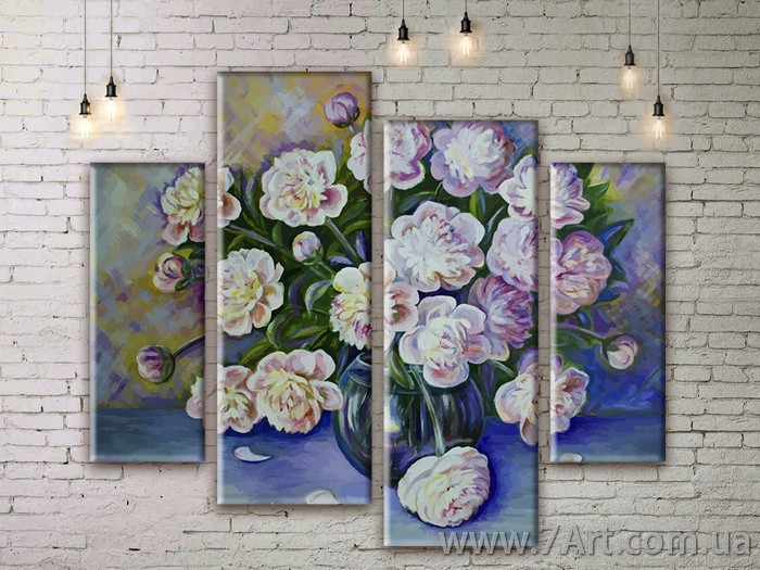 Модульные картины цветы Art. FLWM243