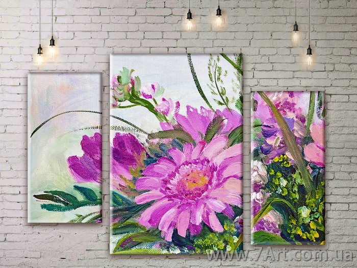 Модульные картины цветы Art. FLWM247