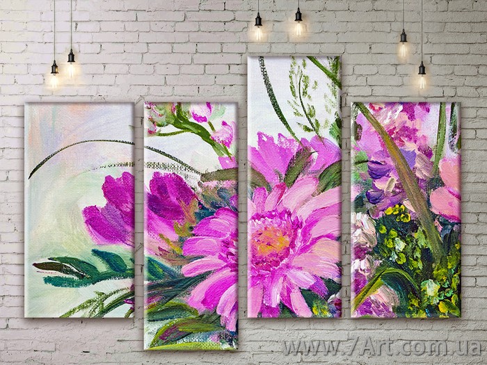 Модульные картины цветы Art. FLWM249