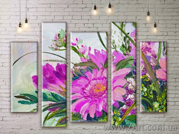 Модульные картины Цветы Art. FLWM251