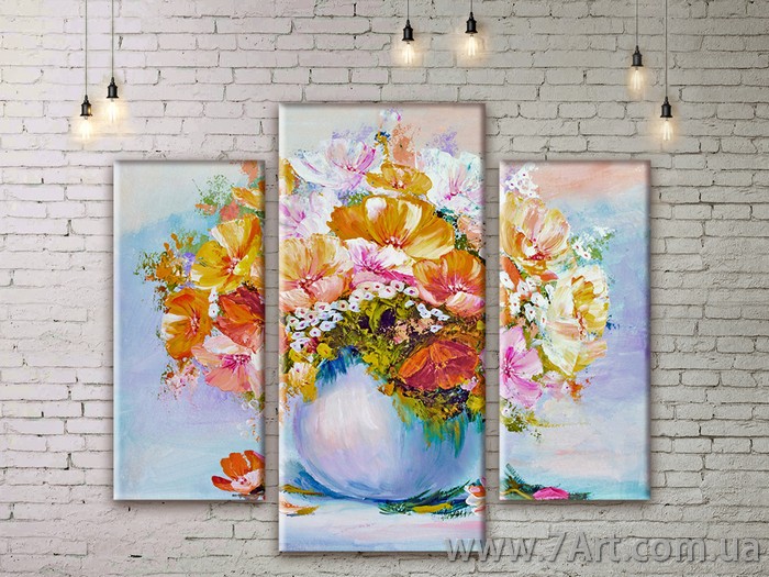 Модульные картины цветы Art. FLWM253