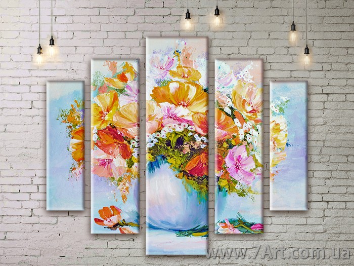 Модульные картины Цветы Art. FLWM257