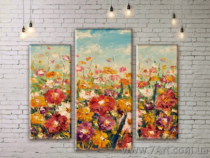 Модульные картины цветы Art. FLWM259