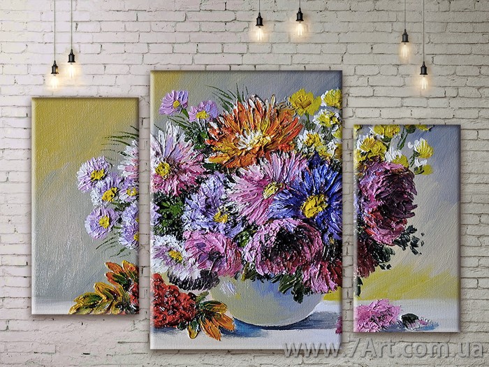 Модульные картины цветы Art. FLWM271