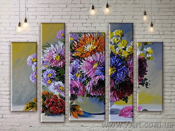 Модульные картины Цветы Art. FLWM275