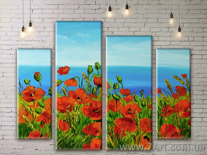 Модульные картины цветы Art. FLWM285