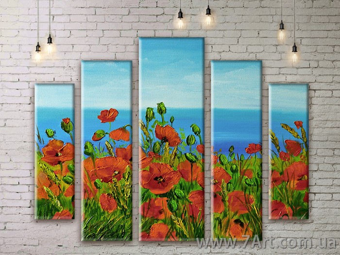 Модульные картины Цветы Art. FLWM287