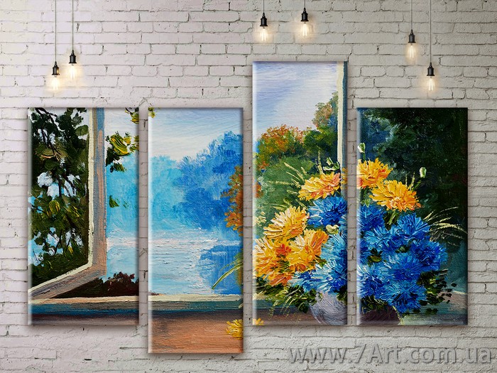 Модульные картины цветы Art. FLWM291