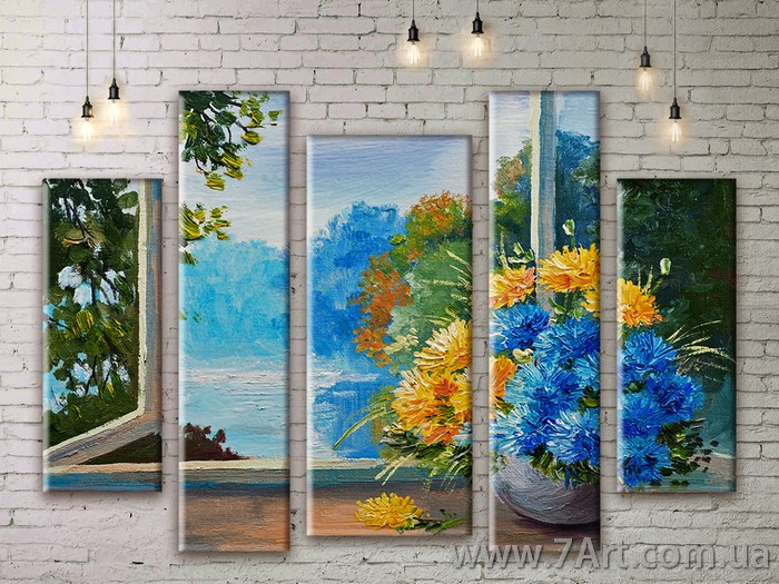 Модульные картины Цветы Art. FLWM293