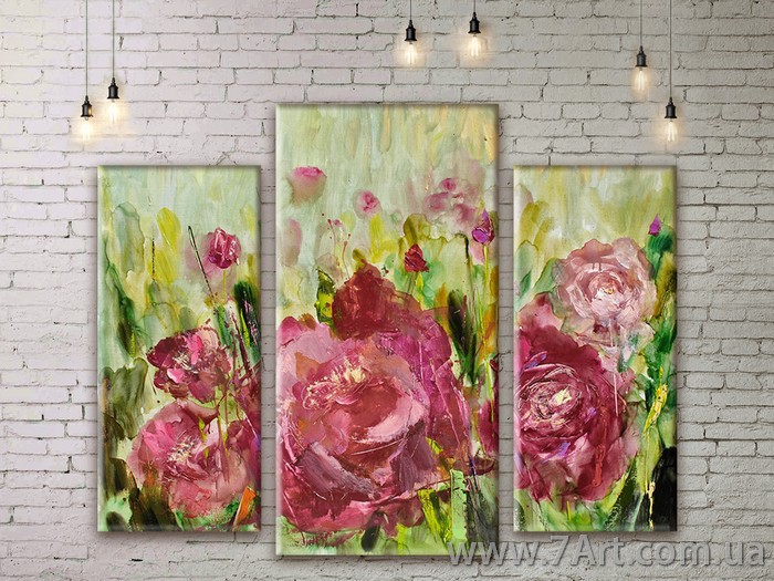 Модульные картины цветы Art. FLWM295