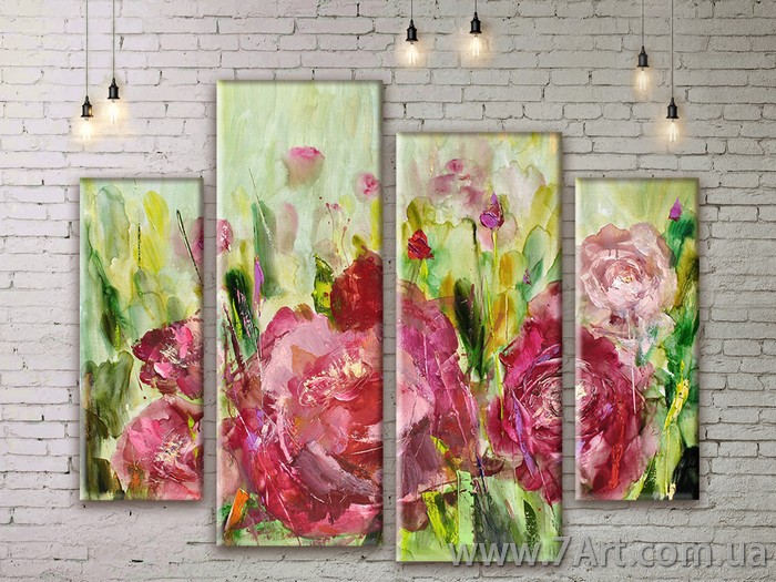 Модульные картины цветы Art. FLWM297