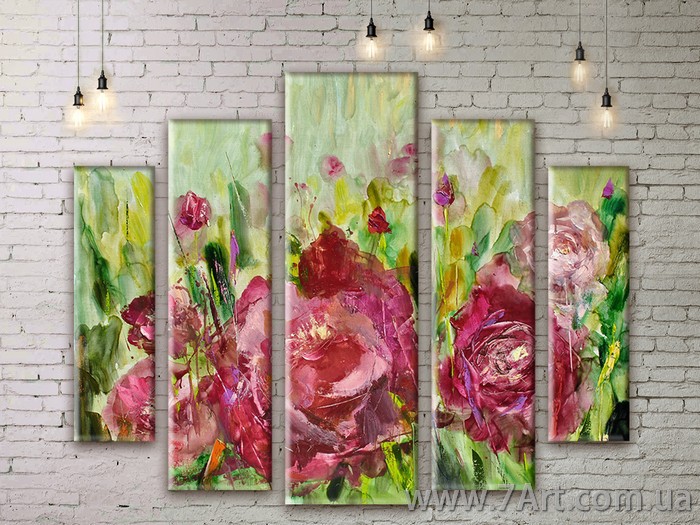 Модульные картины Цветы Art. FLWM299
