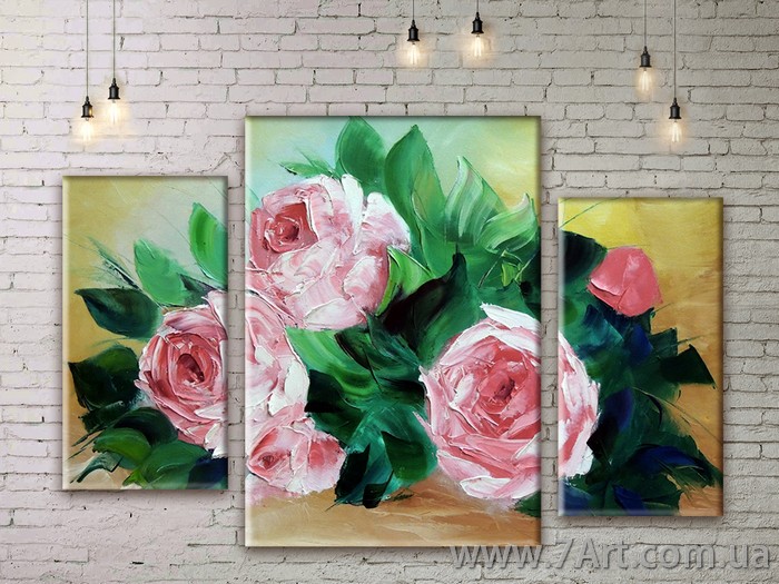 Модульные картины цветы Art. FLWM301