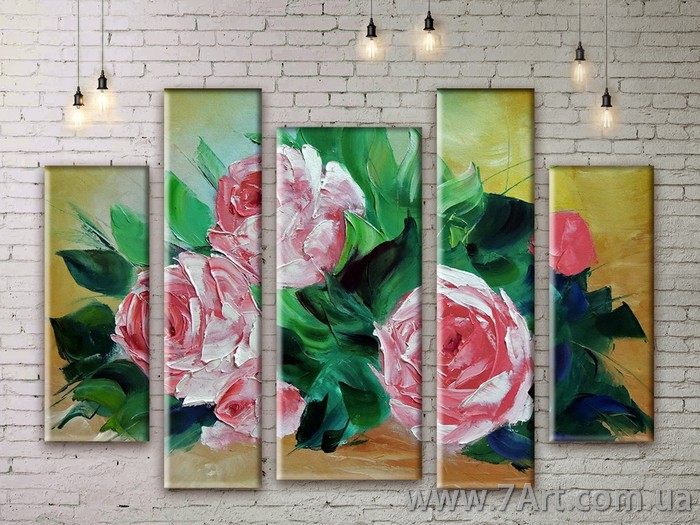 Модульные картины Цветы Art. FLWM305