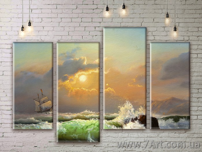 Модульные картины на холсте, Art. SEAM123