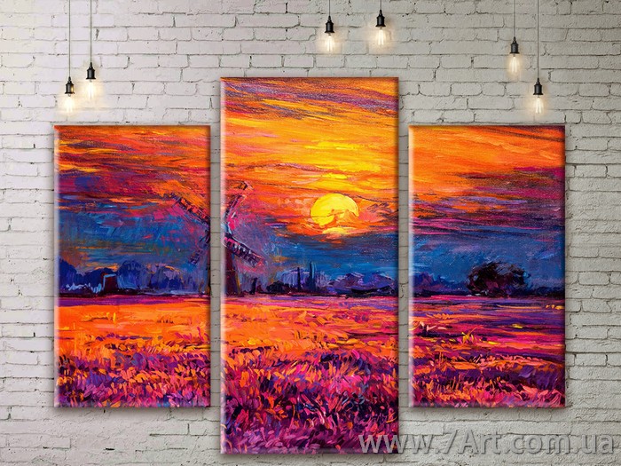 Модульные картины, триптих Art: NATM235