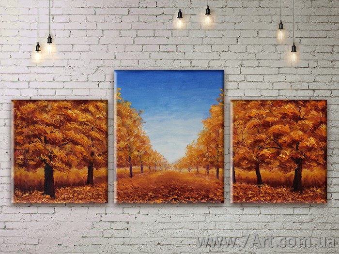 Модульные картины, триптих Art: NATM259